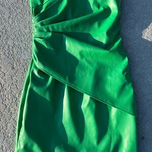 Hello Molly Vibrant Green One Shoulder Dress for Homecoming